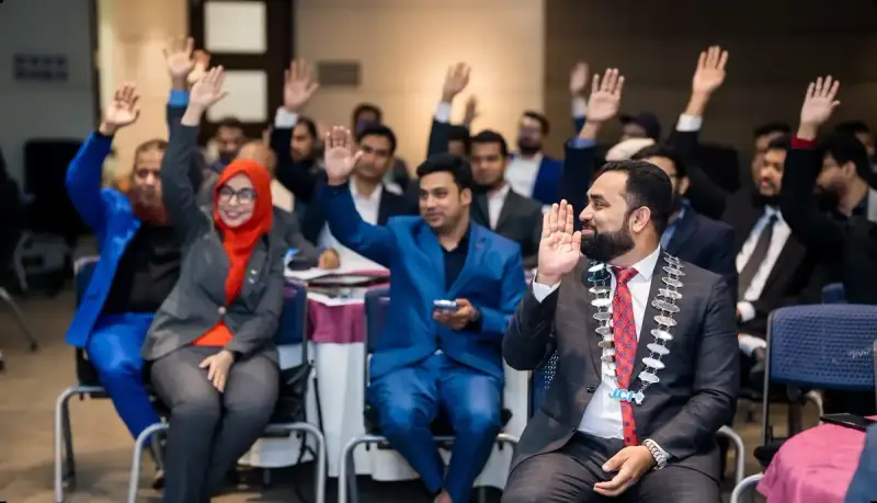 JCI Dhaka Founders — a general meeting, mid-vote